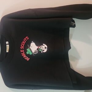 Peanuts X Aeropostale Camp Snoopy BEAGLE SCOUTS Cropped Sweatshirt NWOT